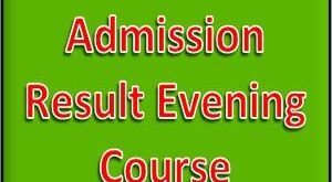 IER M.Ed. Admission Result Evening Course