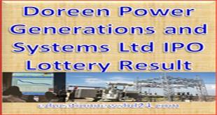 Doreen Power Generations and Systems Ltd IPO Lottery Result