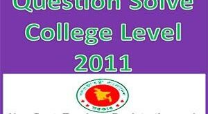 7th NTRCA Question Solve College Level 2011