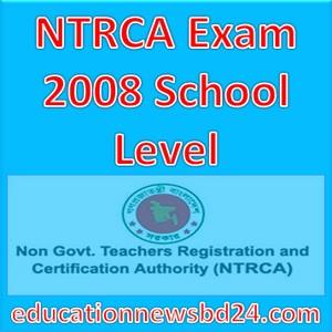 NTRCA Exam 2008 School Level