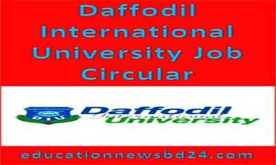 Daffodil International University Job Circular 2016