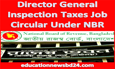 Director General Inspection Taxes Job 2018
