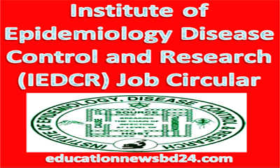 Institute of Epidemiology Disease Control and Research Job 2016