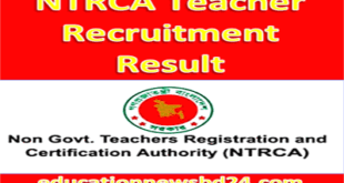 NTRCA Teacher Recruitment Result