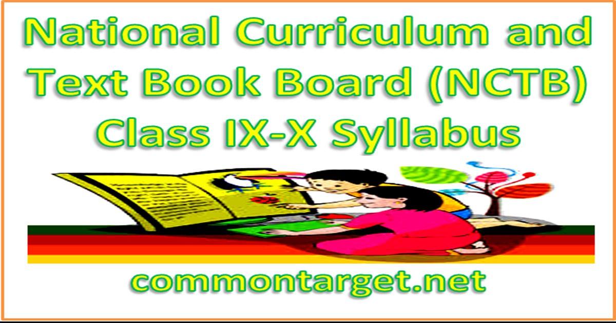 National Curriculum Text Book Board NCTB Class IX-X Syllabus 2021
