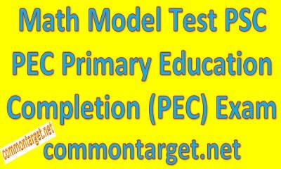 Math Model Test PSC PEC