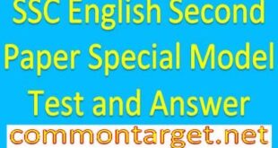 SSC English Second Paper Special Model Test