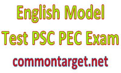 Primary Education Completion PEC English Model Test 2019