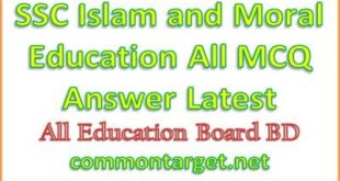 SSC Islam and Moral Education All MCQ Answer