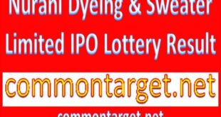 Nurani Dyeing Sweater Limited IPO Lottery Result