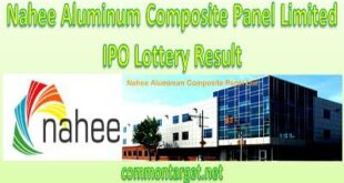 Nahee Aluminum Composite Panel Limited IPO Lottery Result