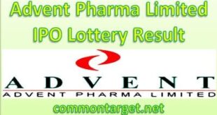 Advent Pharma Limited IPO Lottery Result