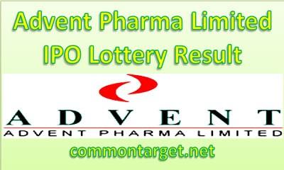 Advent Pharma Limited IPO Lottery Result