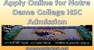 Notre Dame College HSC Admission 2020-21