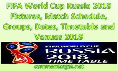 FIFA World Cup Schedule 2018