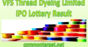 VFS Thread Dyeing Limited IPO Lottery Result