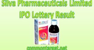 Silva Pharmaceuticals Limited IPO Lottery Result