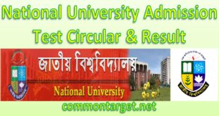 National University Admission Notice