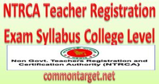 NTRCA Teacher Registration Exam Syllabus College Level