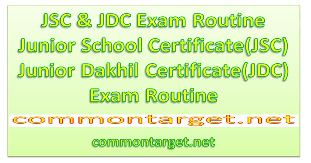 JDC Exam Routine 2020