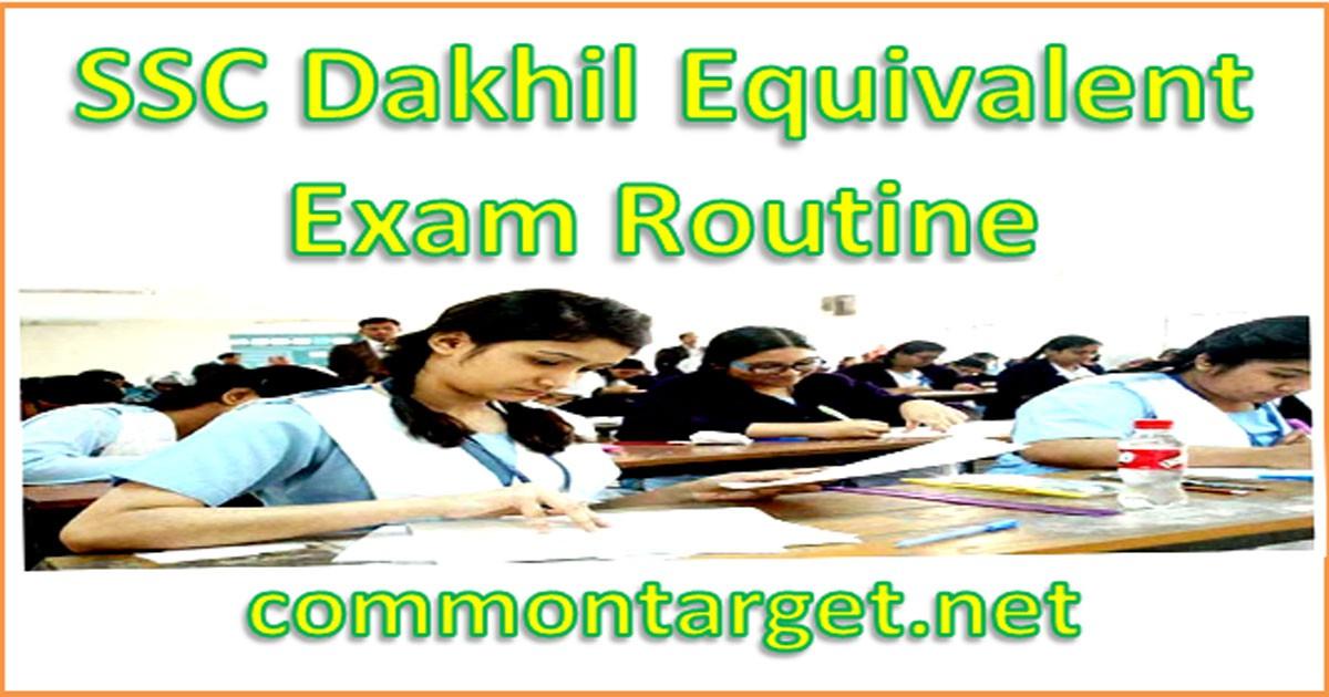 SSC Dakhil Vocational Exam Routine 2021